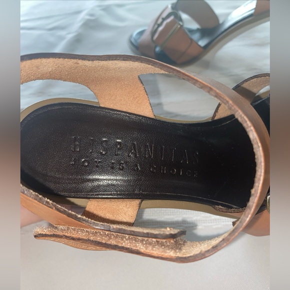 Hispanitas 36 Platform Block Heel Tan Barely Worn - Picture 7 of 7